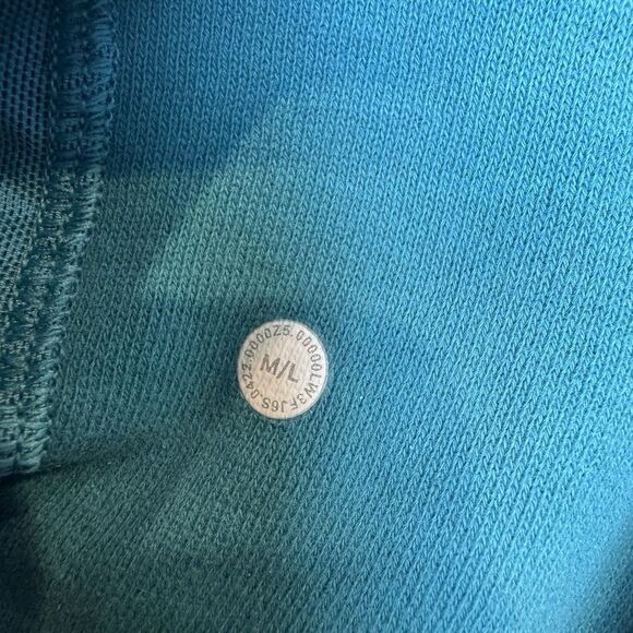 Lululemon Scuba Oversized Half-Zip Cropped Funnel Neck Pullover M/L Blue/Teal - Picture 4 of 7